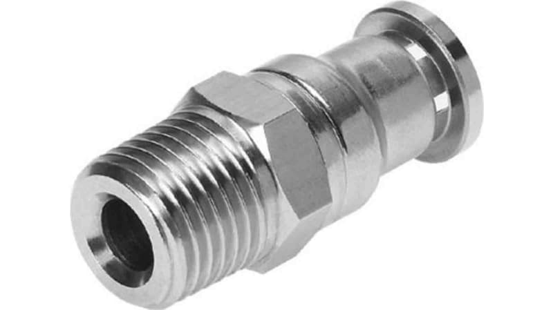 Festo Straight Threaded Adaptor to R 1/4 Male to Push In 6 mm
