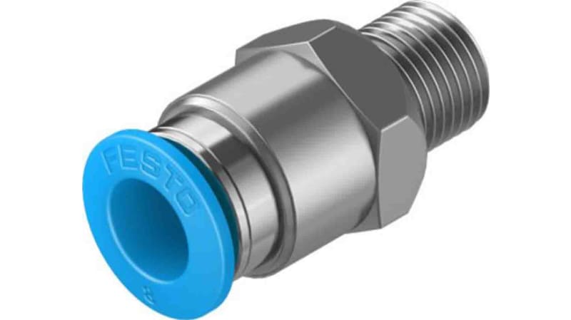 Festo Straight Threaded Adaptor to R 1/8 Male to Push In 8 mm