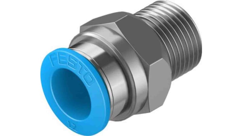 Festo Straight Threaded Adaptor to G 3/8 Male to Push In 12 mm