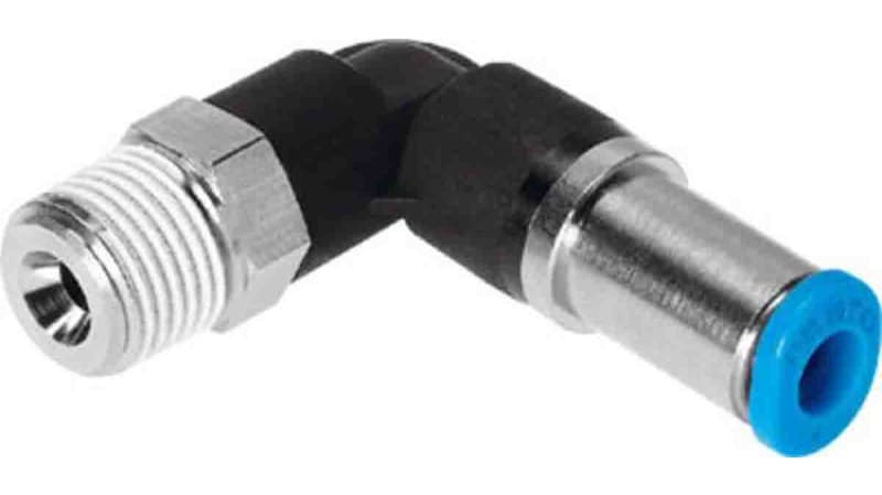 Festo Elbow Threaded Adaptor to R 1/4 Male to Push In 10 mm