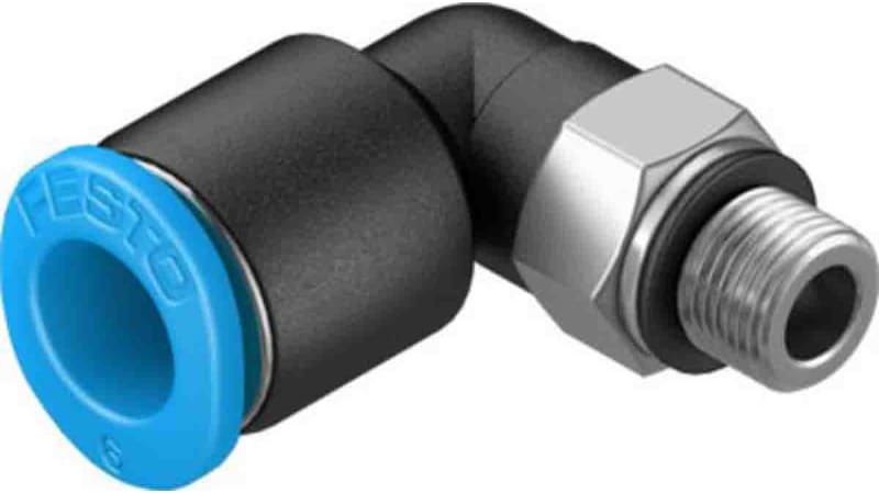 Festo Elbow Threaded Adaptor to M5 Male to Push In 6 mm