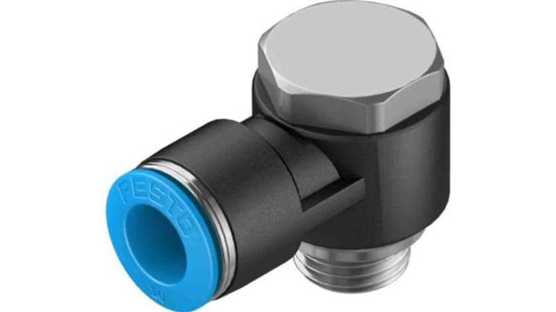 Festo Elbow Threaded Adaptor to G 1/4 Male to Push In 10 mm