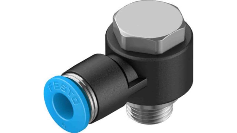 Festo Elbow Threaded Adaptor to G 1/8 Male to Push In 6 mm