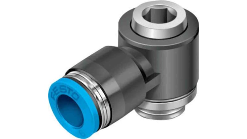 Festo Elbow Threaded Adaptor to G 3/8 Male to Push In 10 mm