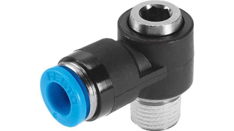 Festo Elbow Threaded Adaptor to R 1/8 Male to Push In 8 mm