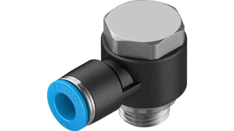 Festo Elbow Threaded Adaptor to G 1/4 Male to Push In 8 mm