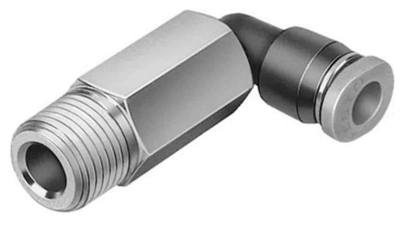 Festo Elbow Threaded Adaptor to R 1/8 Male to Push In 6 mm