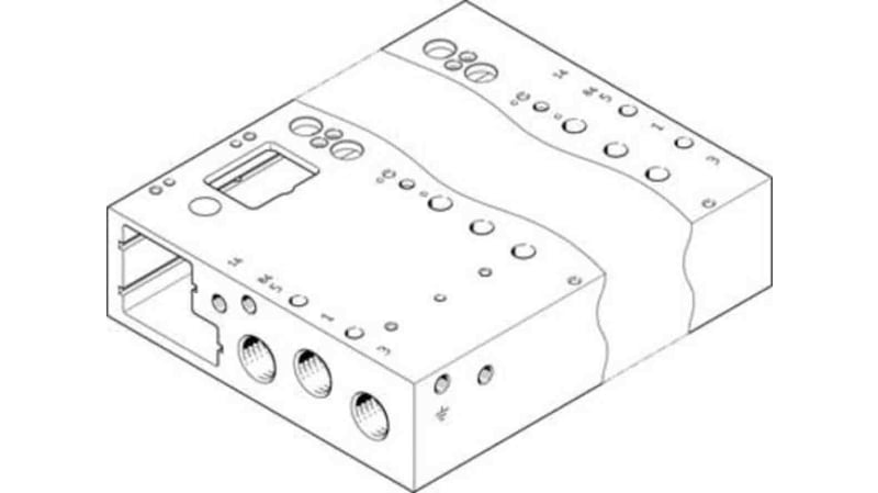 Festo VABM-L1-14G-G14-7-GR manifold rail