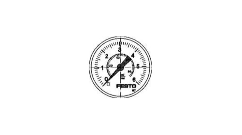 Festo Pressure Gauge 6bar, MA-40-6-R1/4-EN