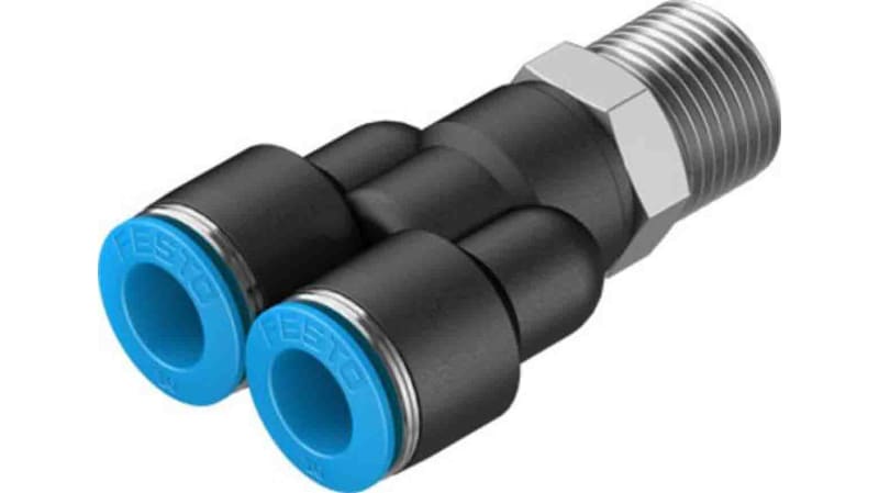 Festo Y Threaded Adaptor to Push In 10 mm to Push In 10 mm