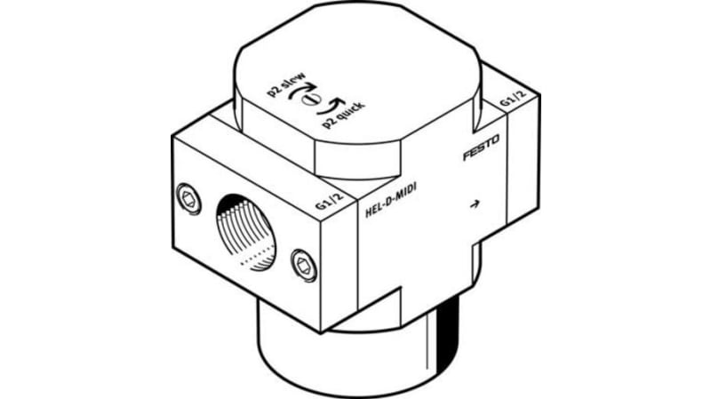 Festo 2/2 Closed, Monostable Pneumatic Manual Control Valve HEL Series