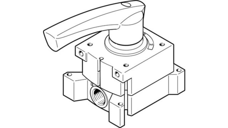 Festo Rod Lever 4/3 Closed Pneumatic Manual Control Valve VHER Series