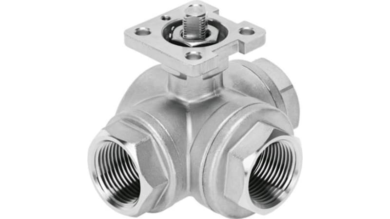 Festo Stainless Steel Manual Ball Valve 3 Way