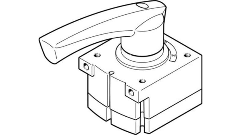 Festo Rod Lever 4/3 Closed Pneumatic Manual Control Valve VHER Series