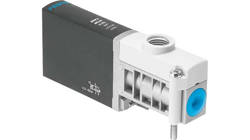 Festo 3/2 Closed, Monostable Pneumatic Solenoid/Pilot-Operated Control Valve - Electrical MHP3 Series