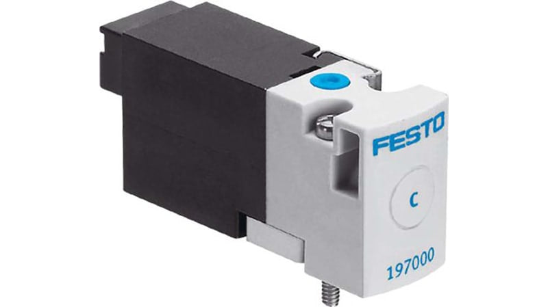 Festo 3/2 Closed, Monostable Pneumatic Solenoid/Pilot-Operated Control Valve - Electrical MHA1 Series