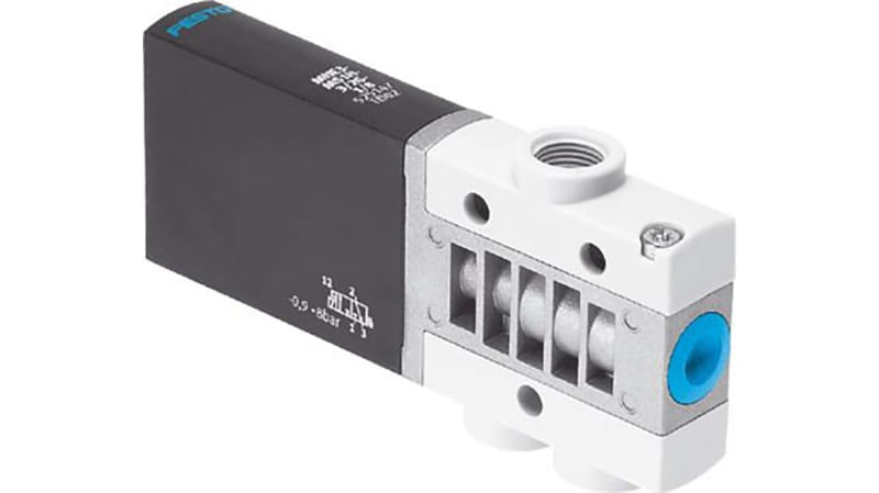 Festo 3/2 Open, Monostable Pneumatic Solenoid/Pilot-Operated Control Valve - Electrical MHE3 Series