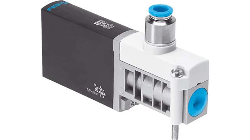 Festo 3/2 Closed, Monostable Pneumatic Solenoid/Pilot-Operated Control Valve - Electrical MHP4 Series