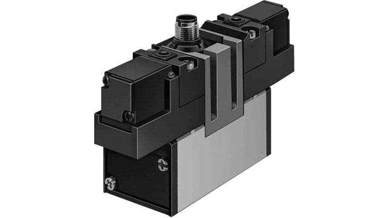 Festo 5/3 Exhausted Pneumatic Solenoid/Pilot-Operated Control Valve - Electrical MEBH Series
