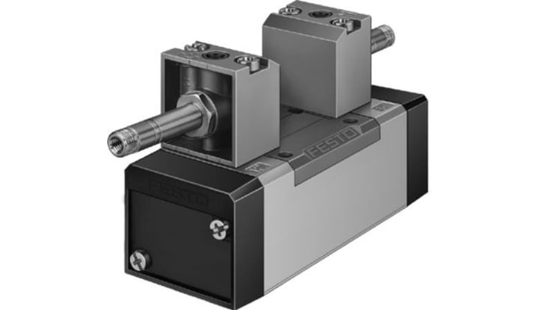Festo 5/3 Closed Pneumatic Solenoid/Pilot-Operated Control Valve - Electrical MFH Series