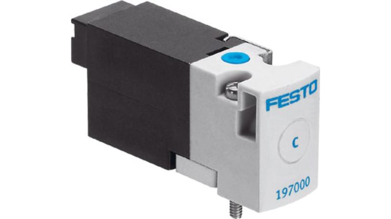 Festo 3/2 Closed, Monostable Pneumatic Solenoid/Pilot-Operated Control Valve - Electrical MHA1 Series