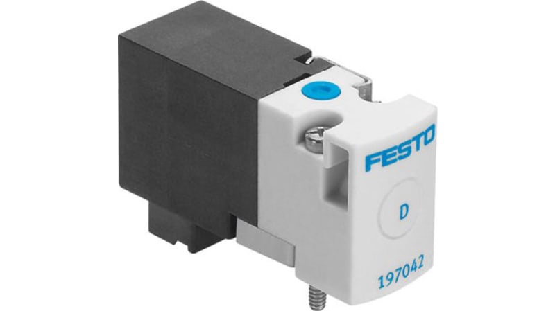 Festo 3/2 Closed, Monostable Pneumatic Solenoid/Pilot-Operated Control Valve - Electrical MHA1 Series