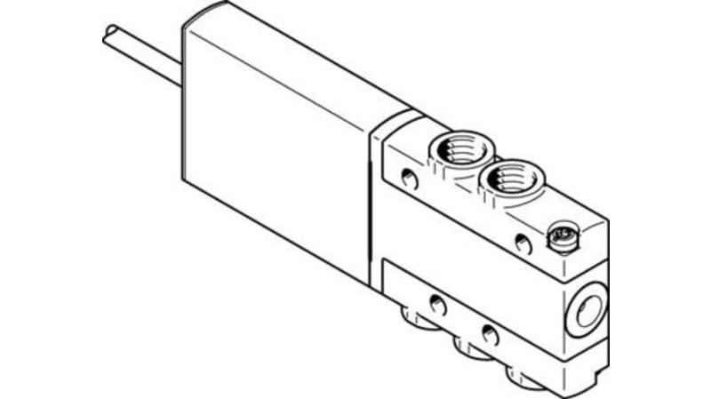 Festo 3/2 Open, Monostable Pneumatic Solenoid/Pilot-Operated Control Valve - Electrical MHE4 Series