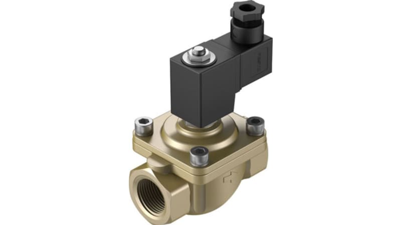 Festo 2/2 Closed, Monostable Pneumatic Solenoid/Pilot-Operated Control Valve - Electrical VZWF Series