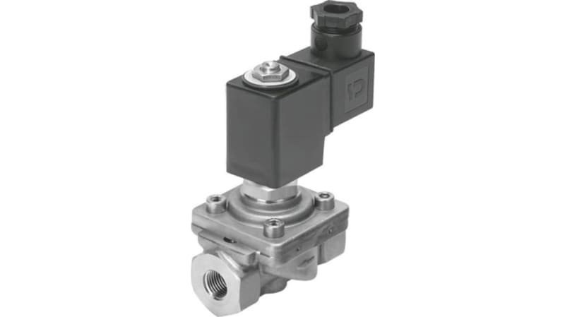 Festo 2/2 Closed, Monostable Pneumatic Solenoid/Pilot-Operated Control Valve - Electrical NPT 1/4 VZWF Series