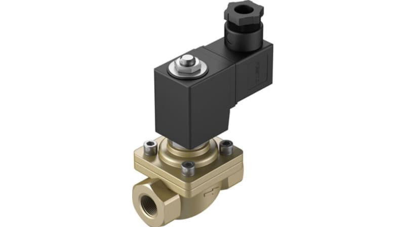Festo 2/2 Closed, Monostable Pneumatic Solenoid/Pilot-Operated Control Valve - Electrical G 3/8 VZWF Series