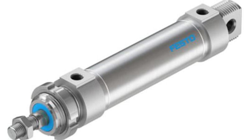Festo Pneumatic Roundline Cylinder 32mm Bore, 80mm Stroke, DSNU-32-80-PPS-A Series, Double Acting