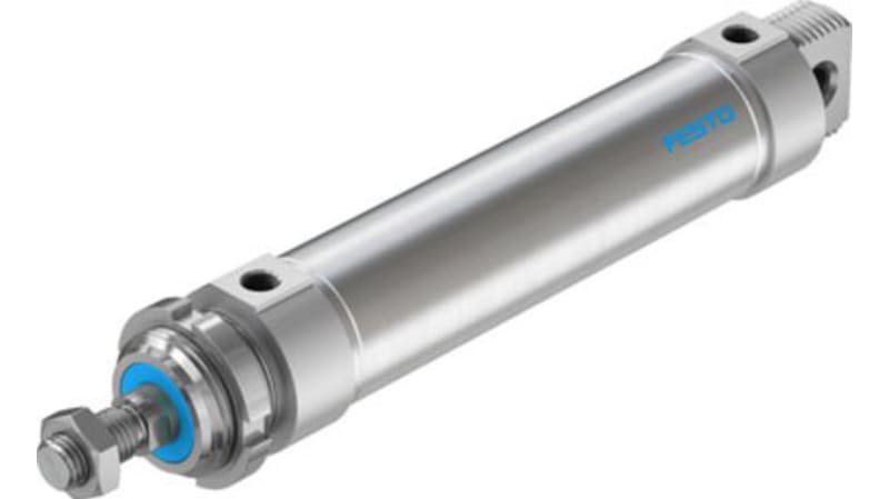 Festo Pneumatic Roundline Cylinder 50mm Bore, 160mm Stroke, DSNU-50-160-PPV-A Series, Double Acting