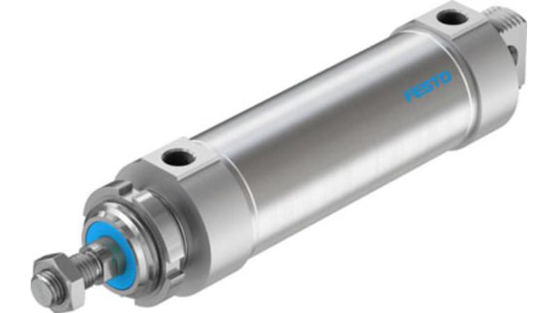 Festo Pneumatic Roundline Cylinder 63mm Bore, 125mm Stroke, DSNU-63-125-P-A Series, Double Acting