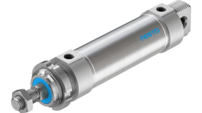 Festo Pneumatic Roundline Cylinder 50mm Bore, 100mm Stroke, DSNU-50-100-PPS-A Series, Double Acting