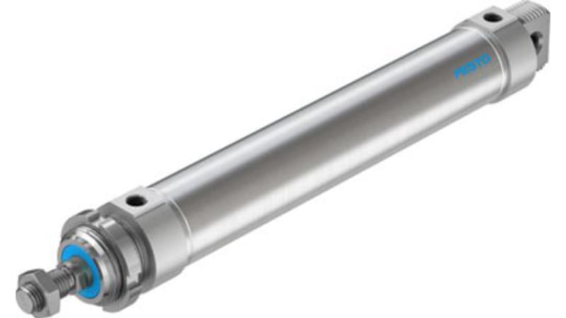 Festo Pneumatic Roundline Cylinder 50mm Bore, 250mm Stroke, DSNU-50-250-PPS-A Series, Double Acting