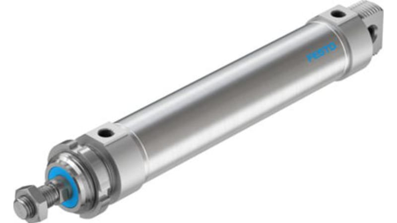 Festo Pneumatic Roundline Cylinder 50mm Bore, 200mm Stroke, DSNU-50-200-PPS-A Series, Double Acting