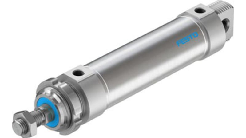 Festo Pneumatic Roundline Cylinder 50mm Bore, 125mm Stroke, DSNU-50-125-PPV-A Series, Double Acting