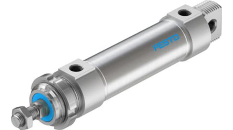 Festo Pneumatic Roundline Cylinder 40mm Bore, 80mm Stroke, DSNU-40-80-PPV-A Series, Double Acting
