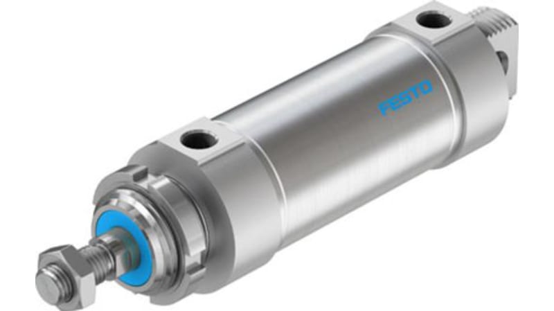 Festo Pneumatic Roundline Cylinder 63mm Bore, 80mm Stroke, DSNU-63-80-PPV-A Series, Double Acting