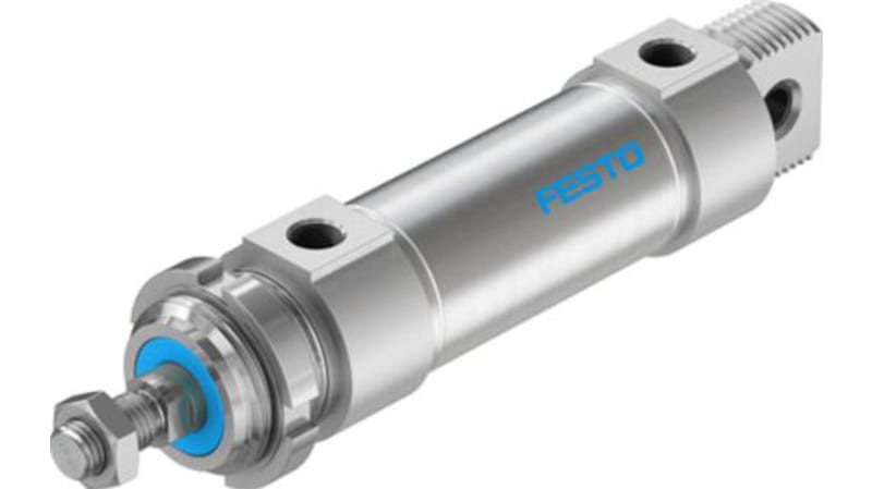 Festo Pneumatic Roundline Cylinder 40mm Bore, 50mm Stroke, DSNU-40-50-PPV-A Series, Double Acting