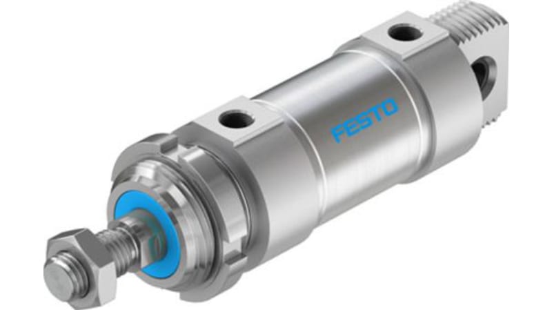 Festo Pneumatic Roundline Cylinder 50mm Bore, 25mm Stroke, DSNU-50-25-PPV-A Series, Double Acting