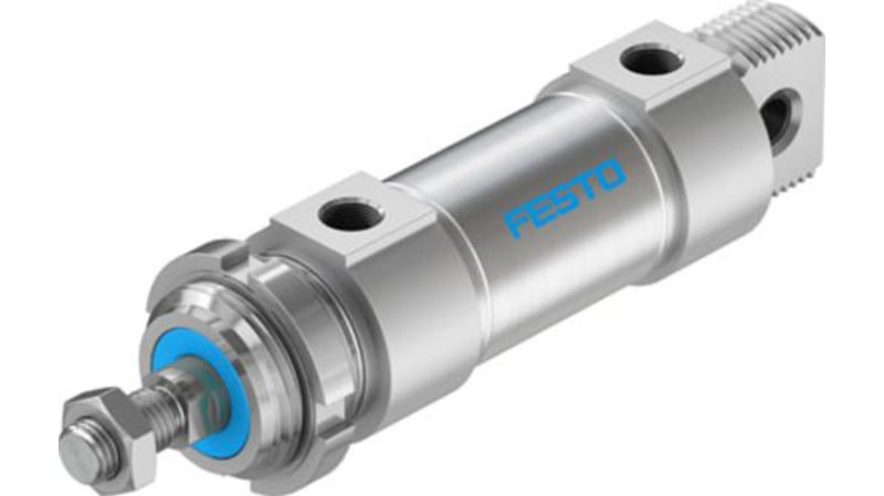 Festo Pneumatic Roundline Cylinder 40mm Bore, 25mm Stroke, DSNU-40-25-PPV-A Series, Double Acting