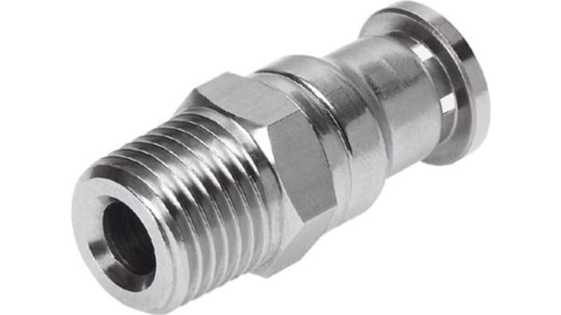 Festo Straight Threaded Adaptor to R 1/8 Male to Push In 6 mm