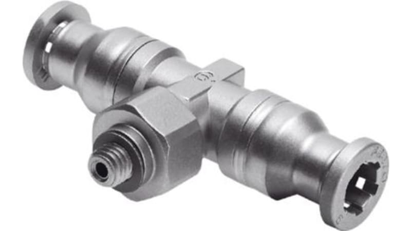 Festo Tee Threaded Adaptor to Push In 4 mm to Push In 4 mm 10 bar