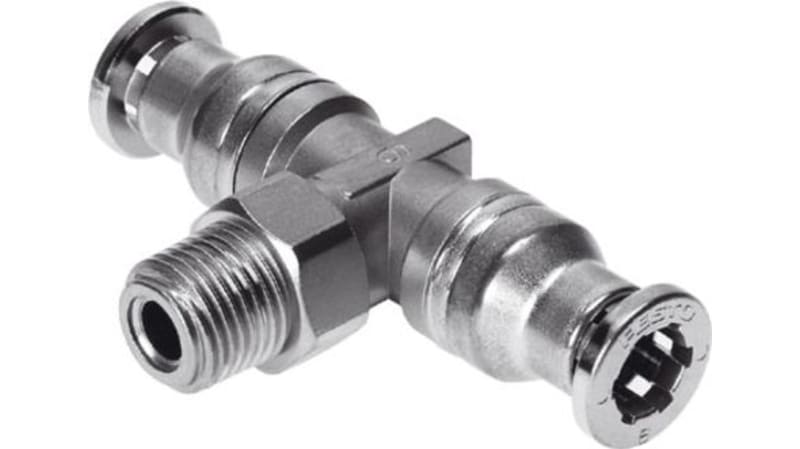 Festo Tee Threaded Adaptor to Push In 8 mm to Push In 8 mm 10 bar
