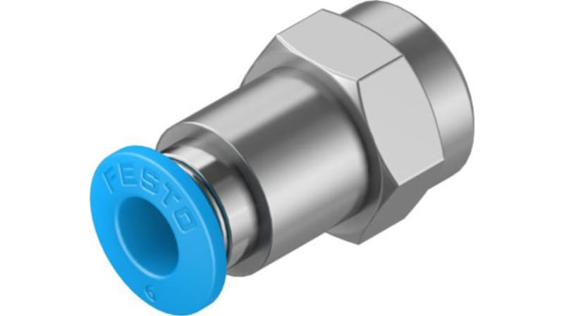 Festo Straight Threaded Adaptor to R 1/8 Male to Push In 6 mm