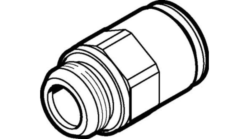 Festo Straight Threaded Adaptor to G 1/4 Male to Push In 6 mm