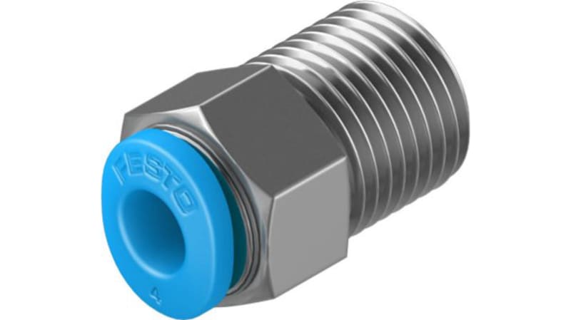 Festo Straight Threaded Adaptor to R 1/8 Male to Push In 4 mm