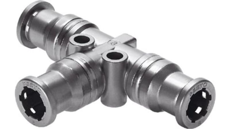 Festo Tee Tube-to-Tube Adaptor to Push In 6 mm to Push In 6 mm, CRQST-6 Series