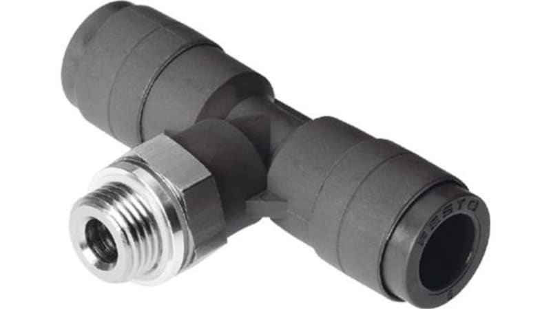 Festo Tee Threaded Adaptor to Push In 10 mm to Push In 10 mm 10 bar